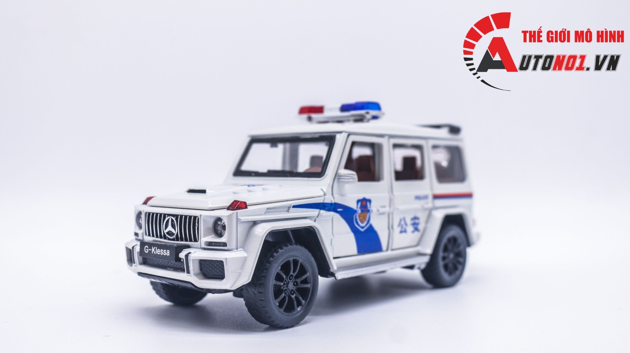  Mô hình xe cảnh sát Mercedes G63 tỉ lệ 1:32 Chezhi OT353 