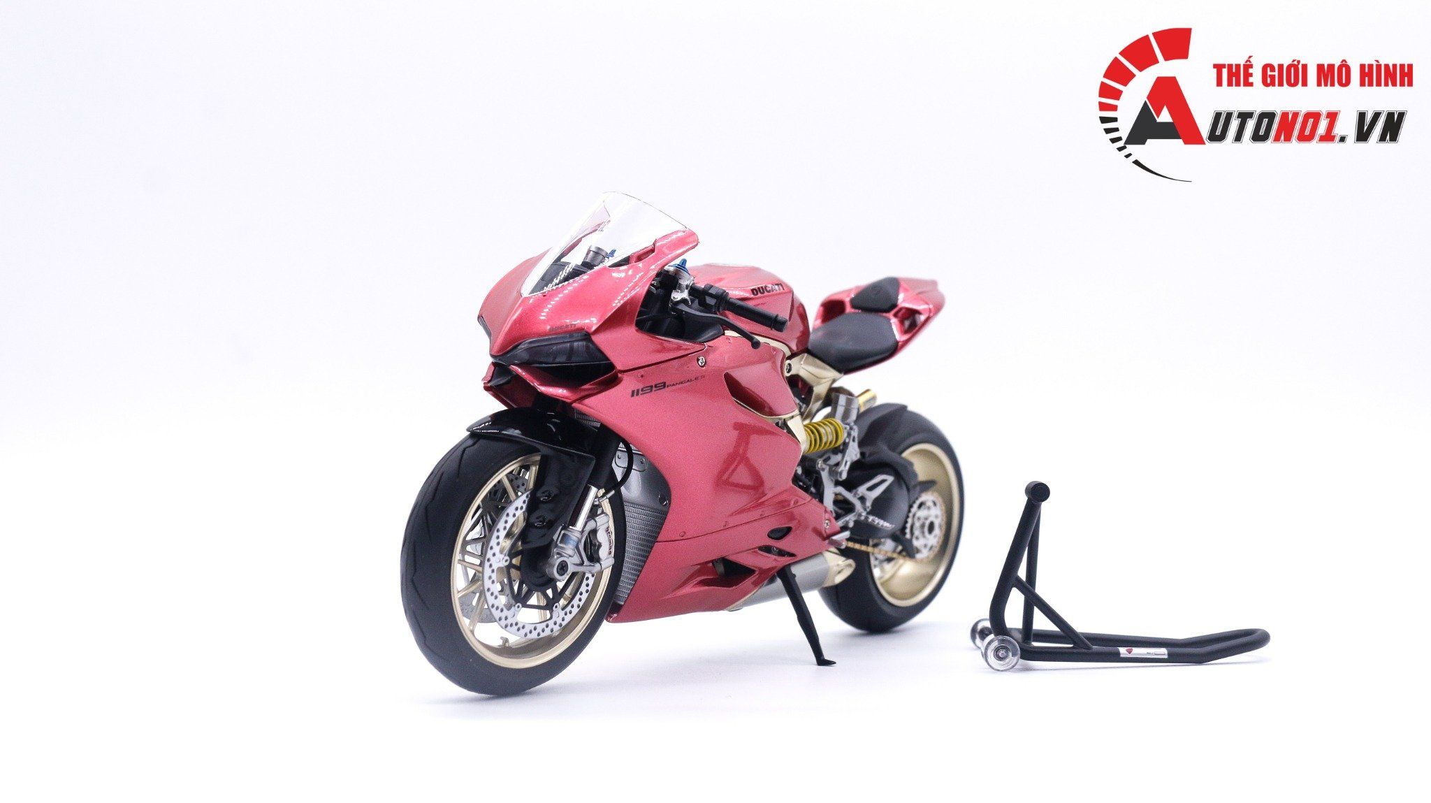  Mô hình xe cao cấp Ducati 1199 Iron Man Version độ nồi 1 1:12 Tamiya D227N 