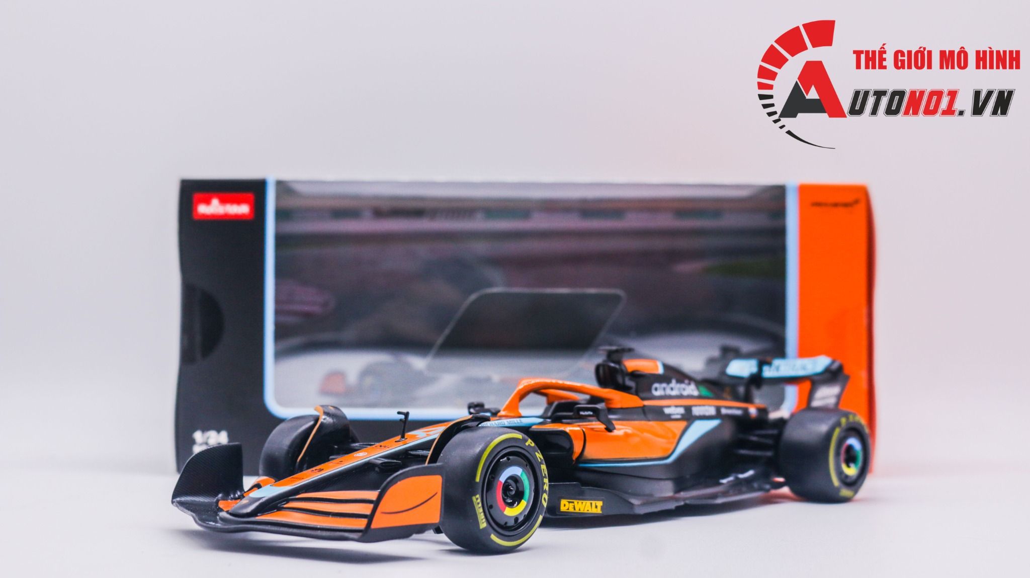  Mô hình xe đua F1 McLaren MCL36 2022 #3 - #4 Hybrid 1:24 Rastar có bản quyền OT357 