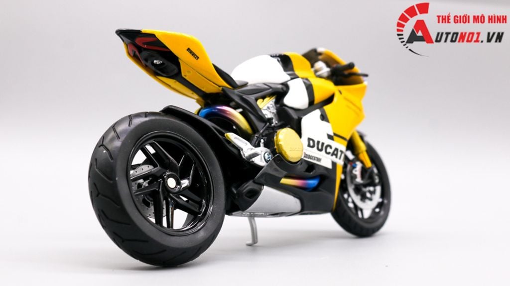 MÔ HÌNH XE ĐỘ DUCATI 899 PANIGALE YELLOW TỈ LỆ 1:12 AUTONO1 D212