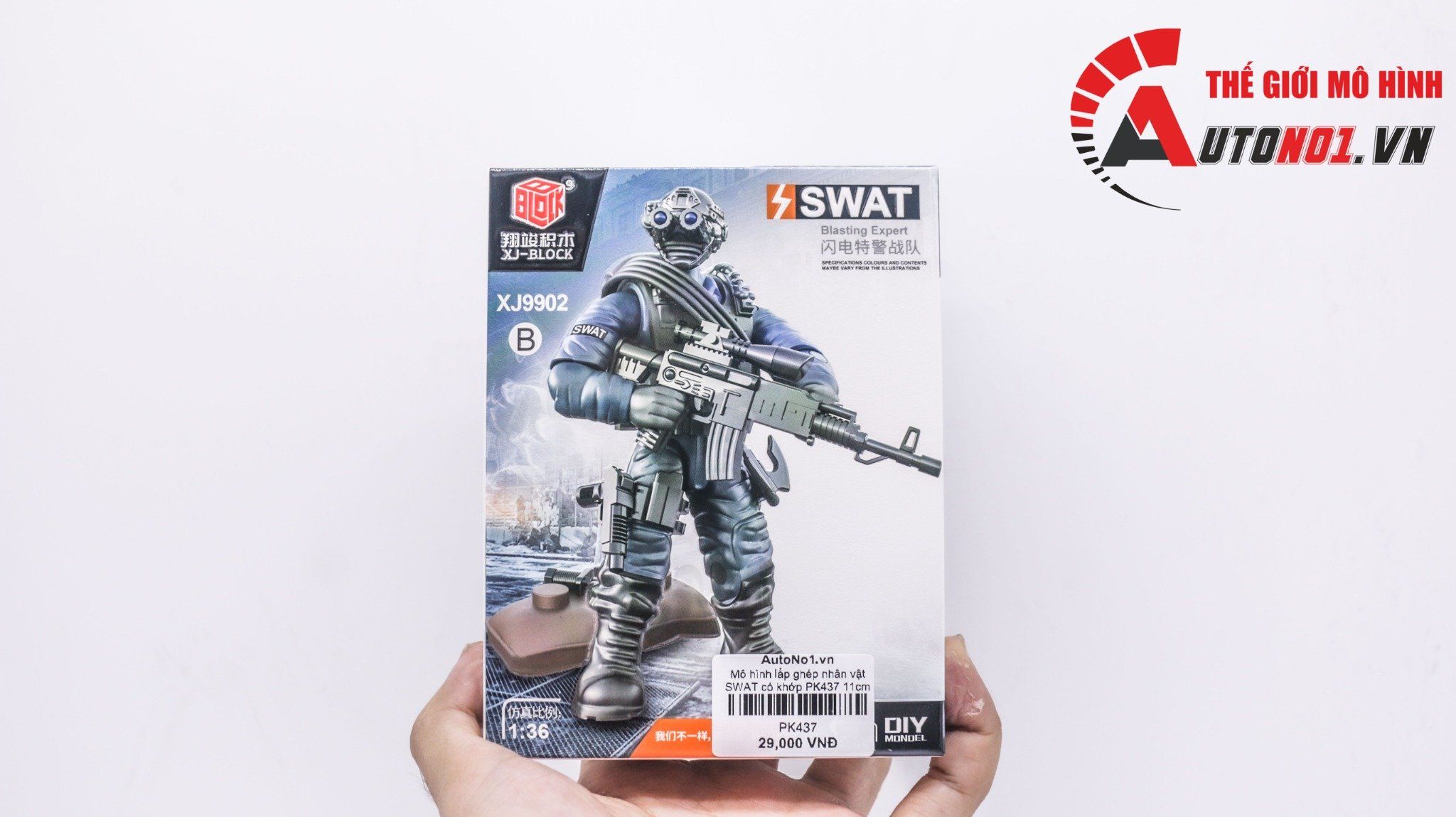  Mô hình lắp ghép nhân vật SWAT có khớp PK437 11cm 