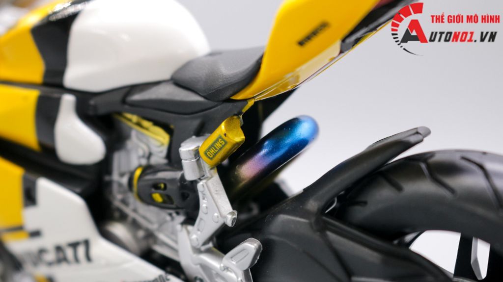 MÔ HÌNH XE ĐỘ DUCATI 899 PANIGALE YELLOW TỈ LỆ 1:12 AUTONO1 D212