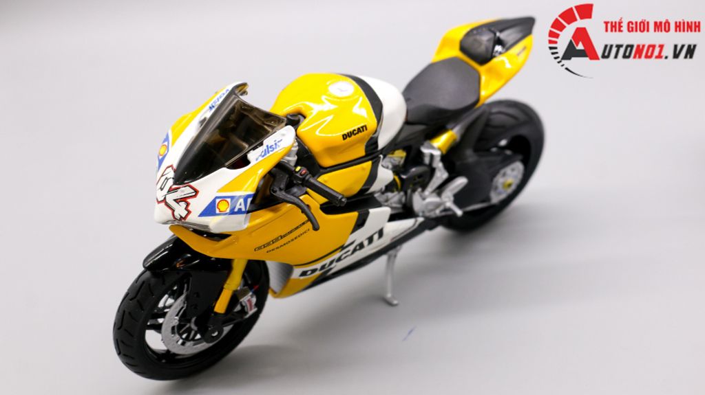 MÔ HÌNH XE ĐỘ DUCATI 899 PANIGALE YELLOW TỈ LỆ 1:12 AUTONO1 D212