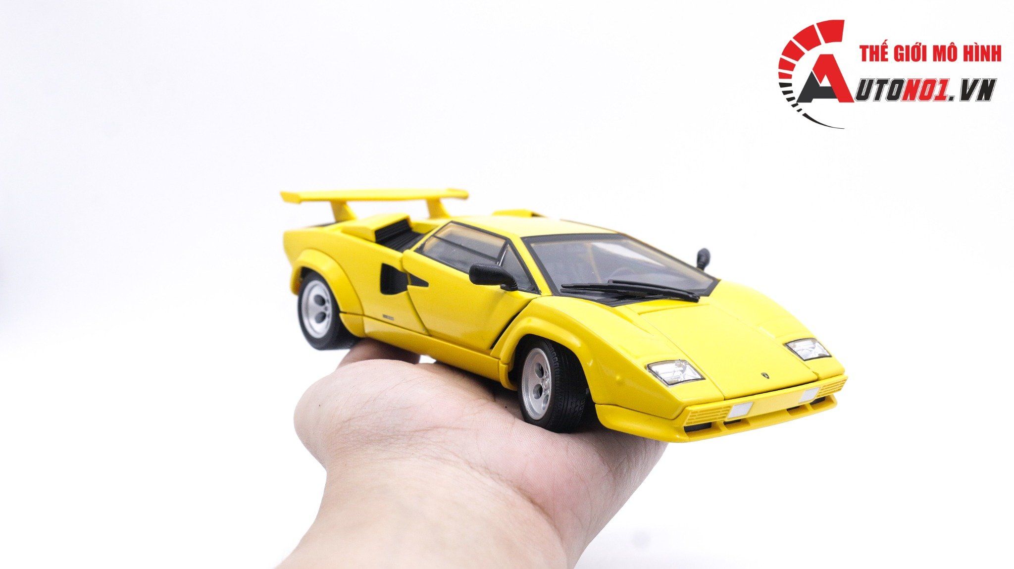  Mô hình xe Lamborghini Countach đánh lái được full kính tỉ lệ 1:24 Welly OT020 