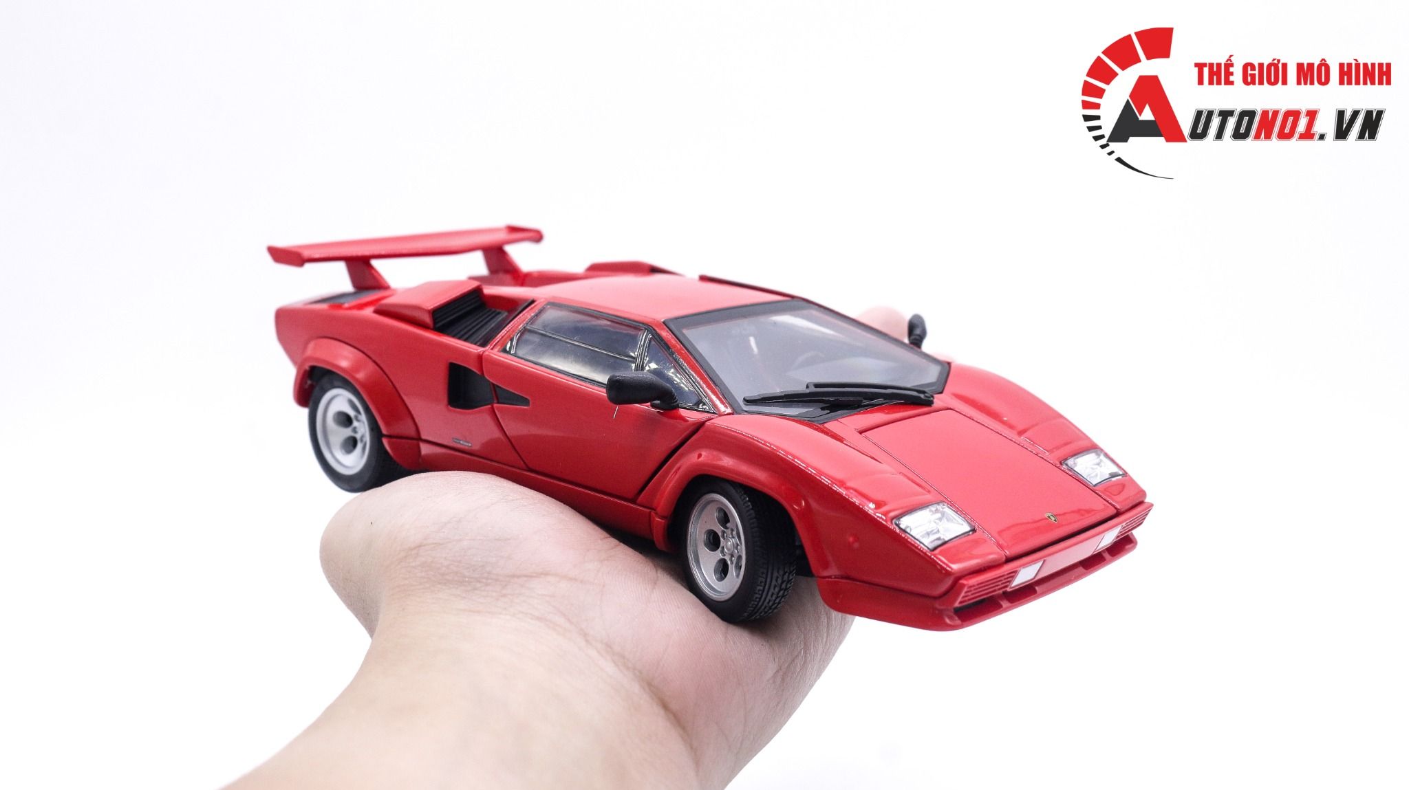  Mô hình xe Lamborghini Countach đánh lái được full kính tỉ lệ 1:24 Welly OT020 