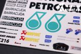  Decal Ducati 1199 Petronas White Ver.02 cho mô tô tỉ lệ 1:12 Maisto và Tamiya DC601D 