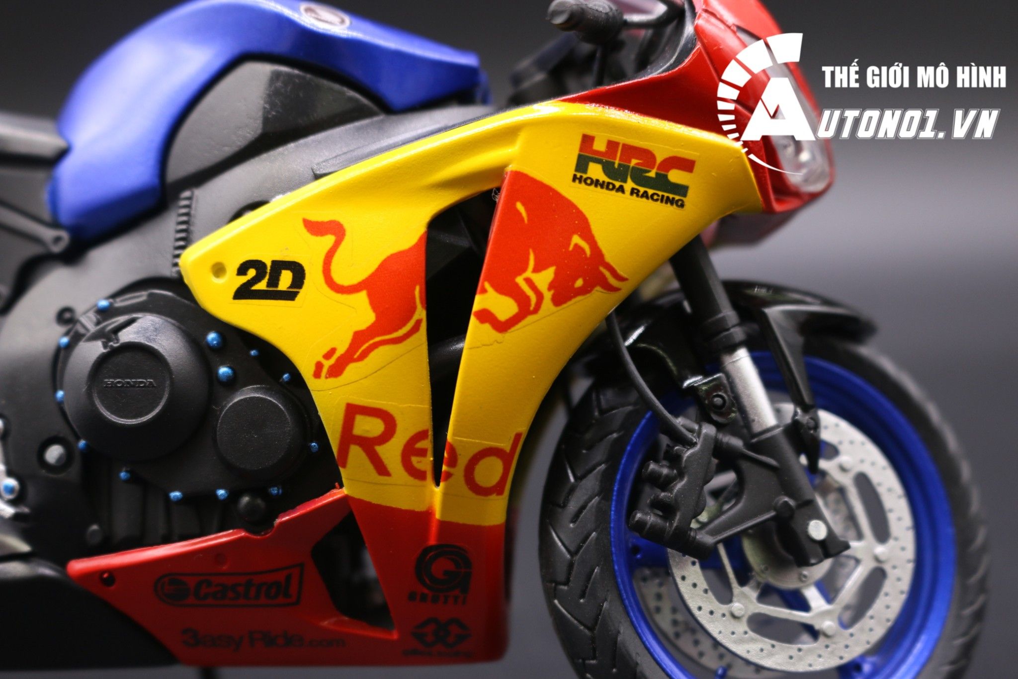  Mô hình xe độ Honda Cbr 1000rr Custom Redbull 1:12 Autono1 Joycity D172C 