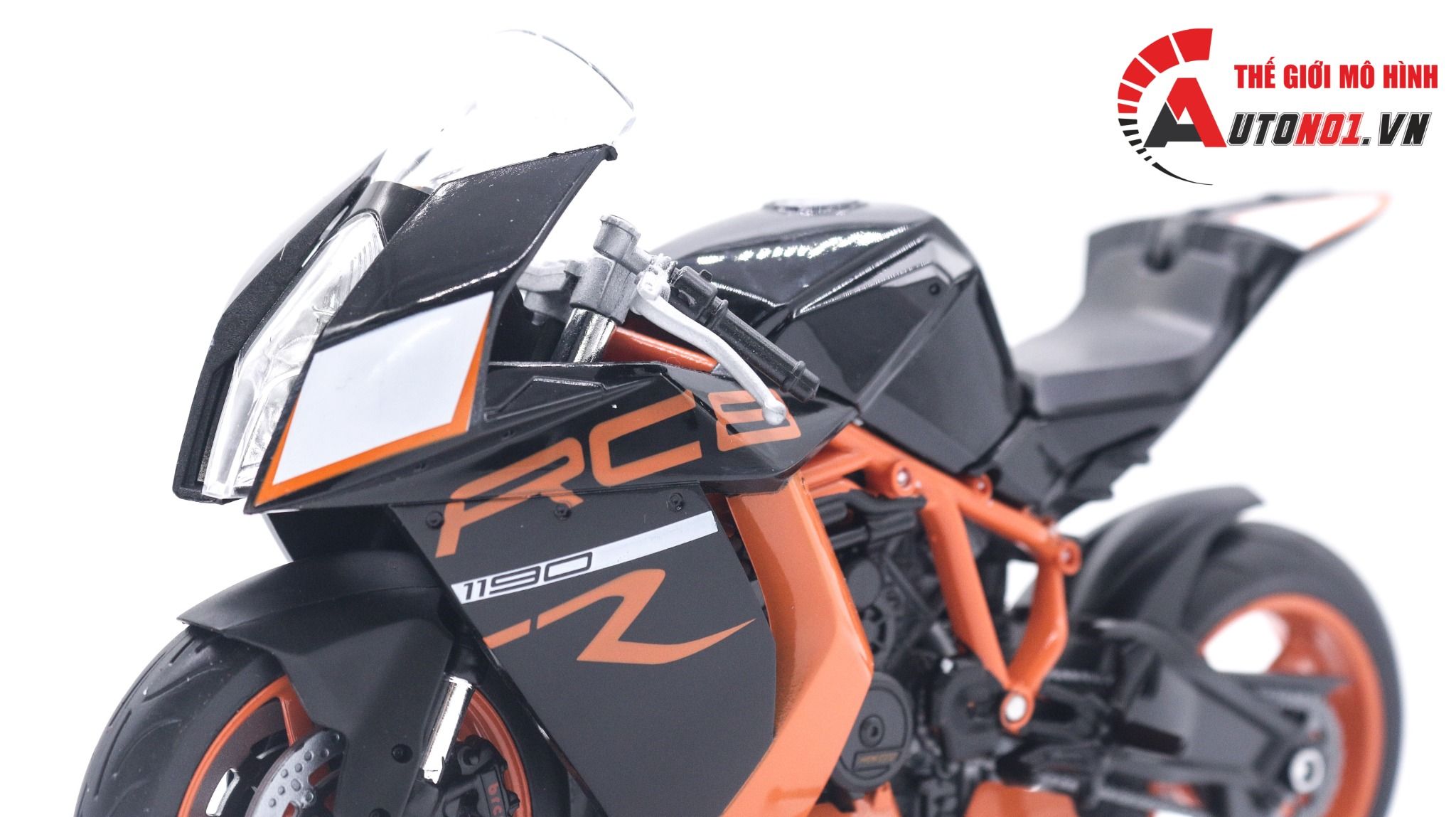  Mô hình xe Ktm 1190 RC8 R tỉ lệ 1:10 Welly MT004 