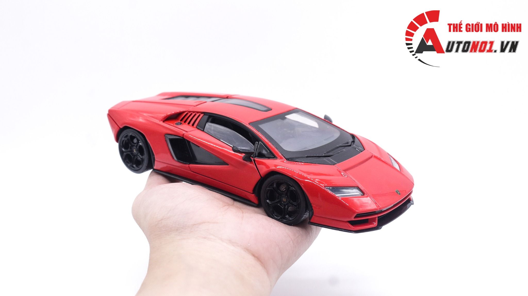  Mô hình xe Lamborghini Countach LPI800-4 đánh lái được full kính tỉ lệ 1:24 Welly OT021 