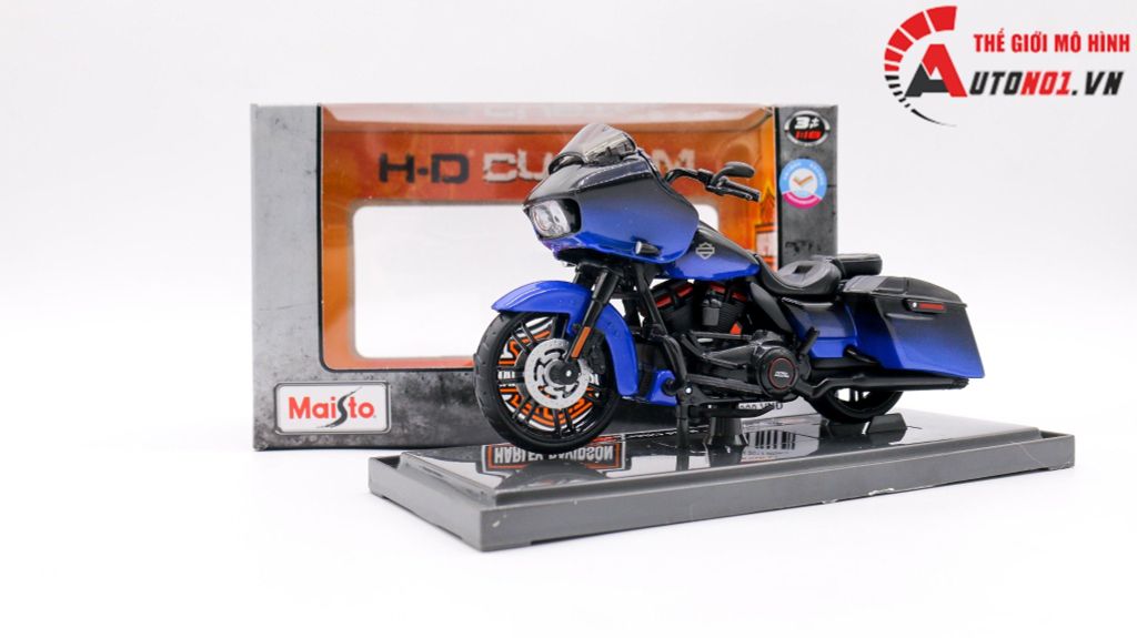 MÔ HÌNH HARLEY DAVIDSON 2018 CVO ROAD GLIDE BLUE 1:18 MAISTO 7861