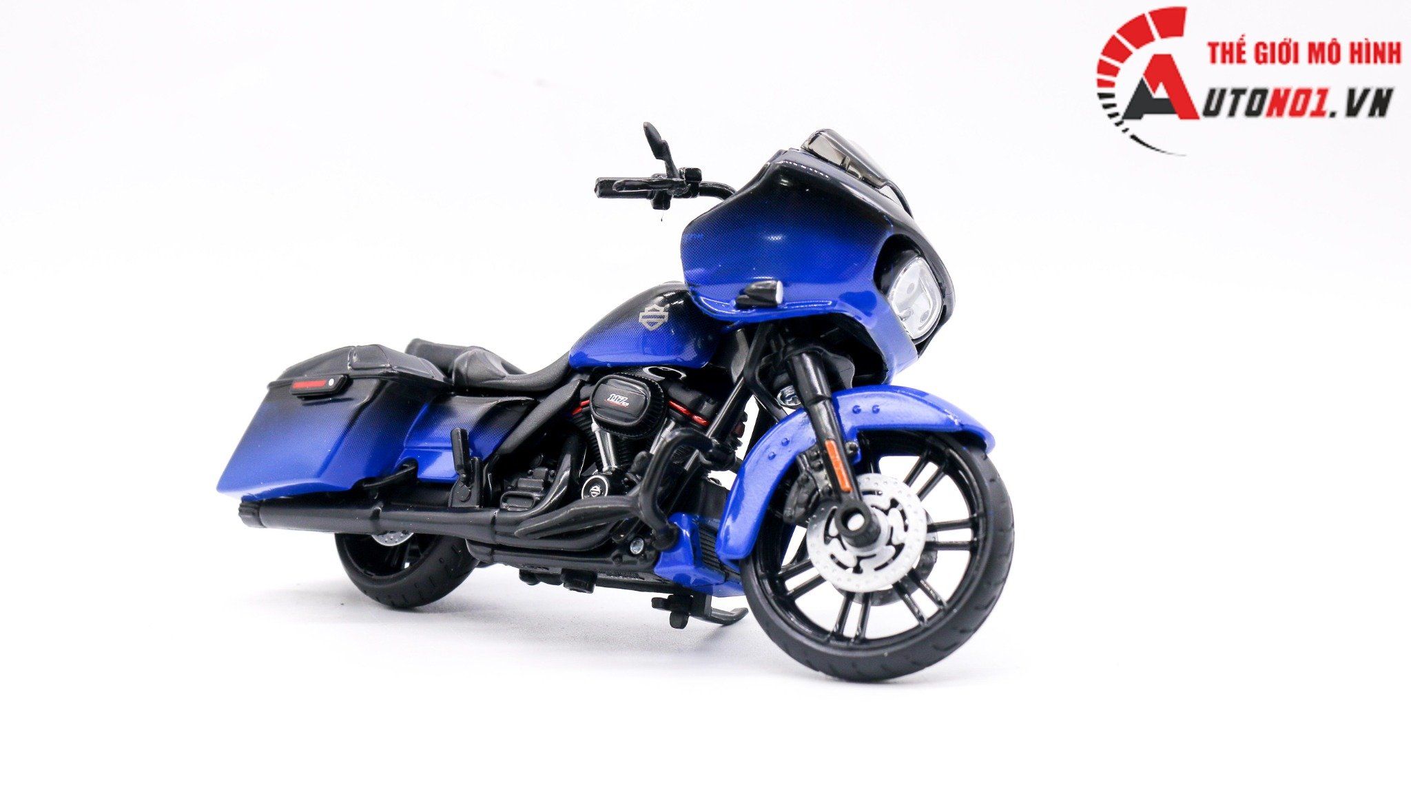  Mô hình Harley Davidson 2018 CVO Road Glide blue 1:18 Maisto 7373J 