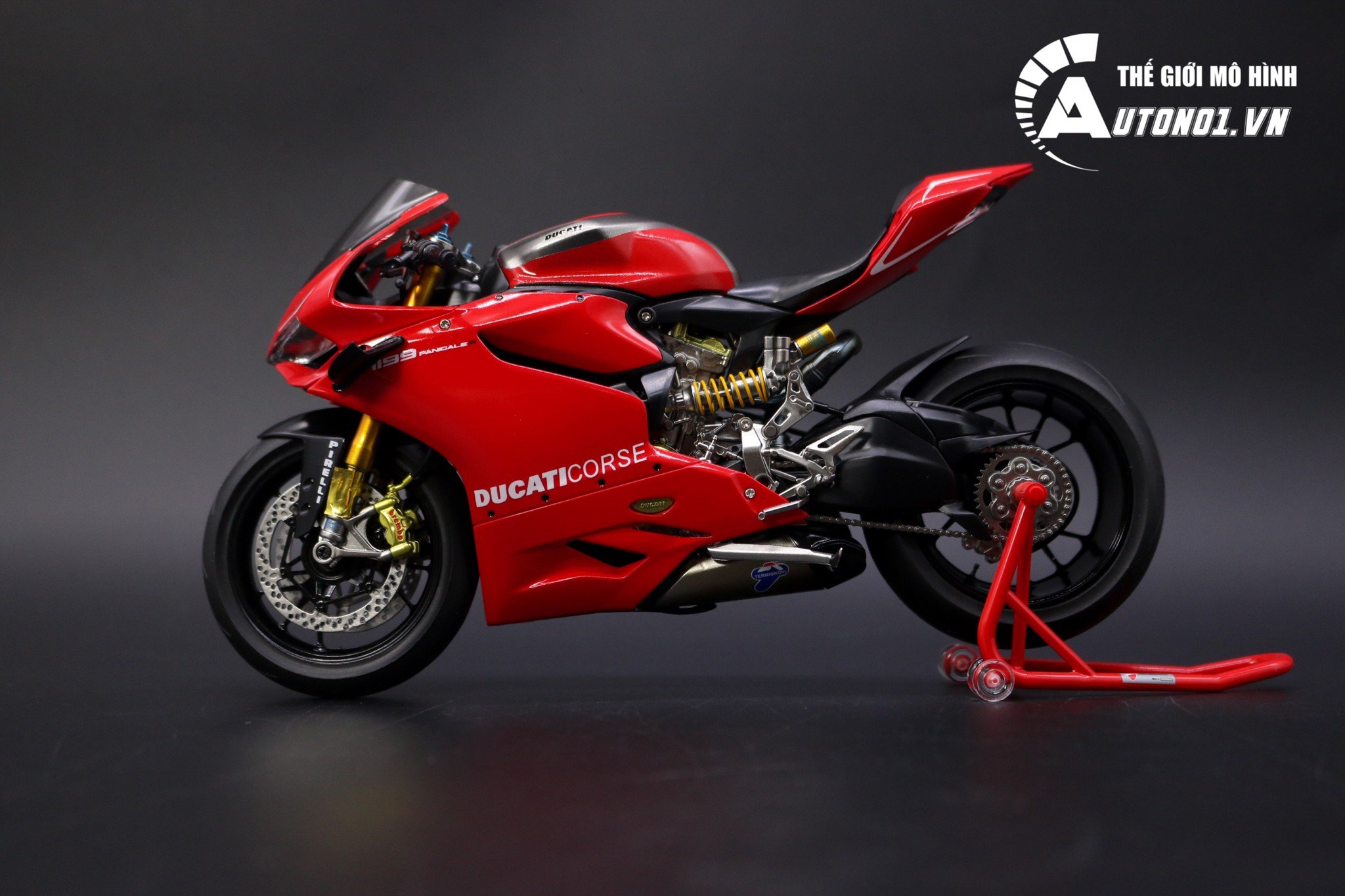 MÔ HÌNH SIÊU XE DUCATI 1199 CORSE PANIGALE RED 1:12 TAMIYA D052