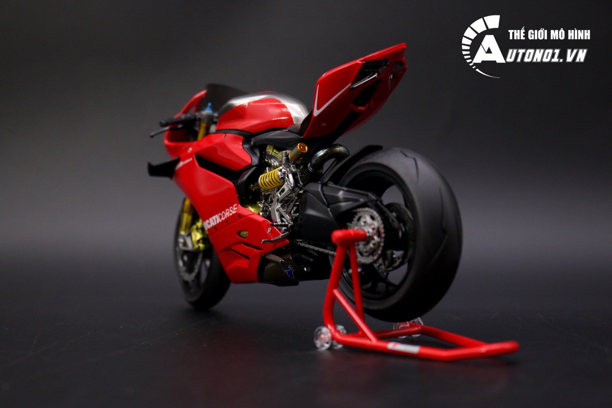  Mô hình xe cao cấp Ducati 1199 Corse Panigale Red 1:12 Tamiya D052 