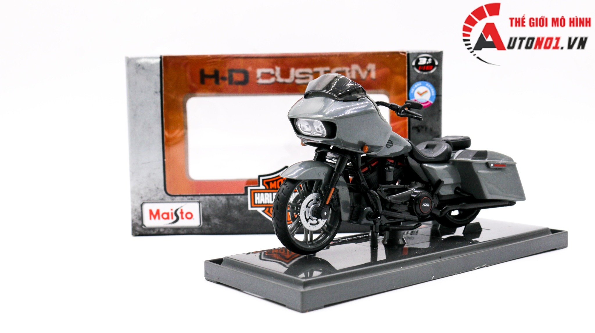 MÔ HÌNH HARLEY DAVIDSON 2018 CVO ROAD GLIDE GREY 1:18 MAISTO 7862