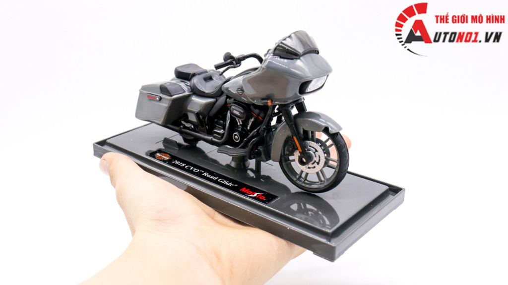 MÔ HÌNH HARLEY DAVIDSON 2018 CVO ROAD GLIDE GREY 1:18 MAISTO 7862