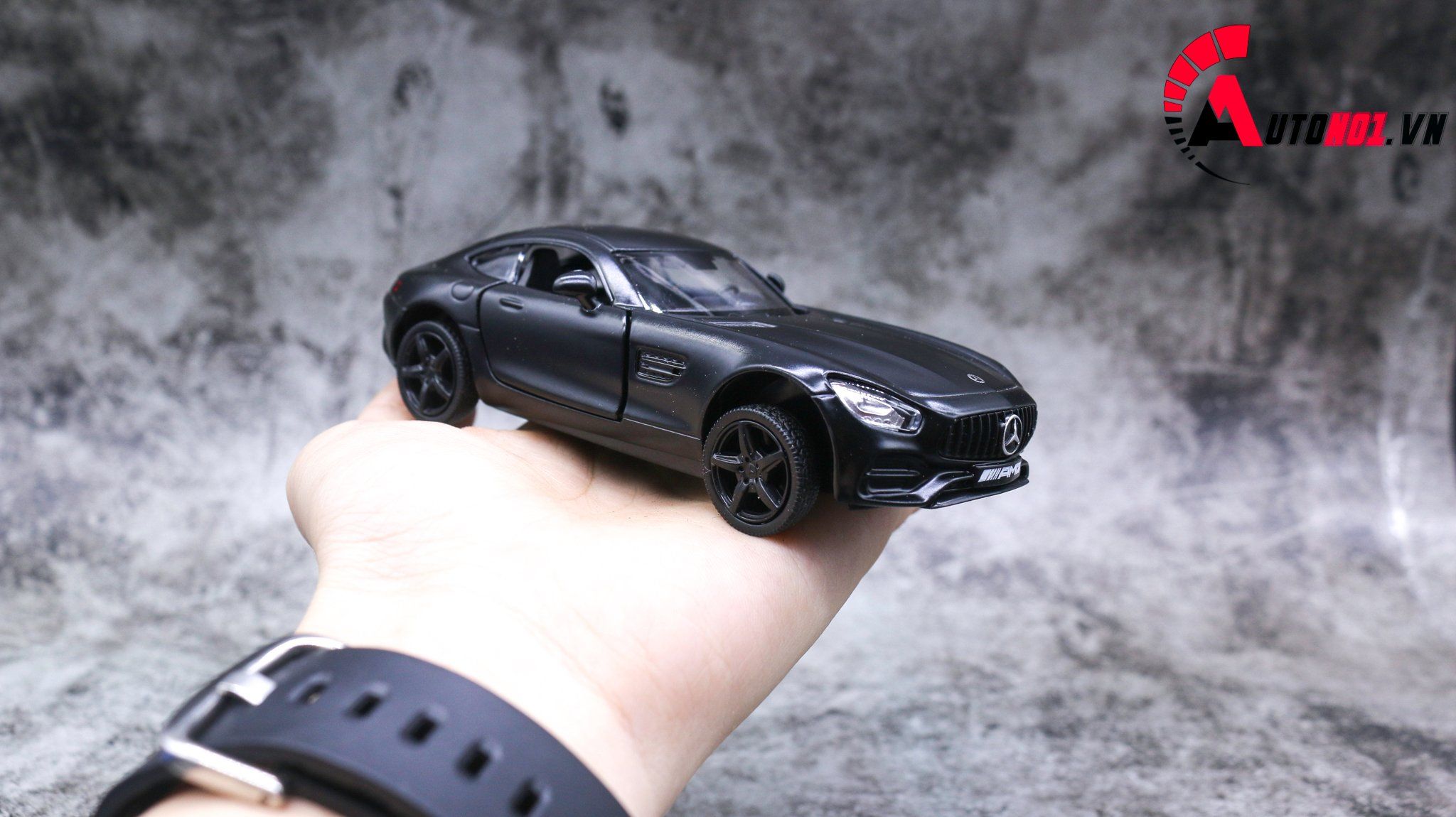  Mô hình xe Mercedes Benzs Amg GTS Black 1:36 Alloy 7607 