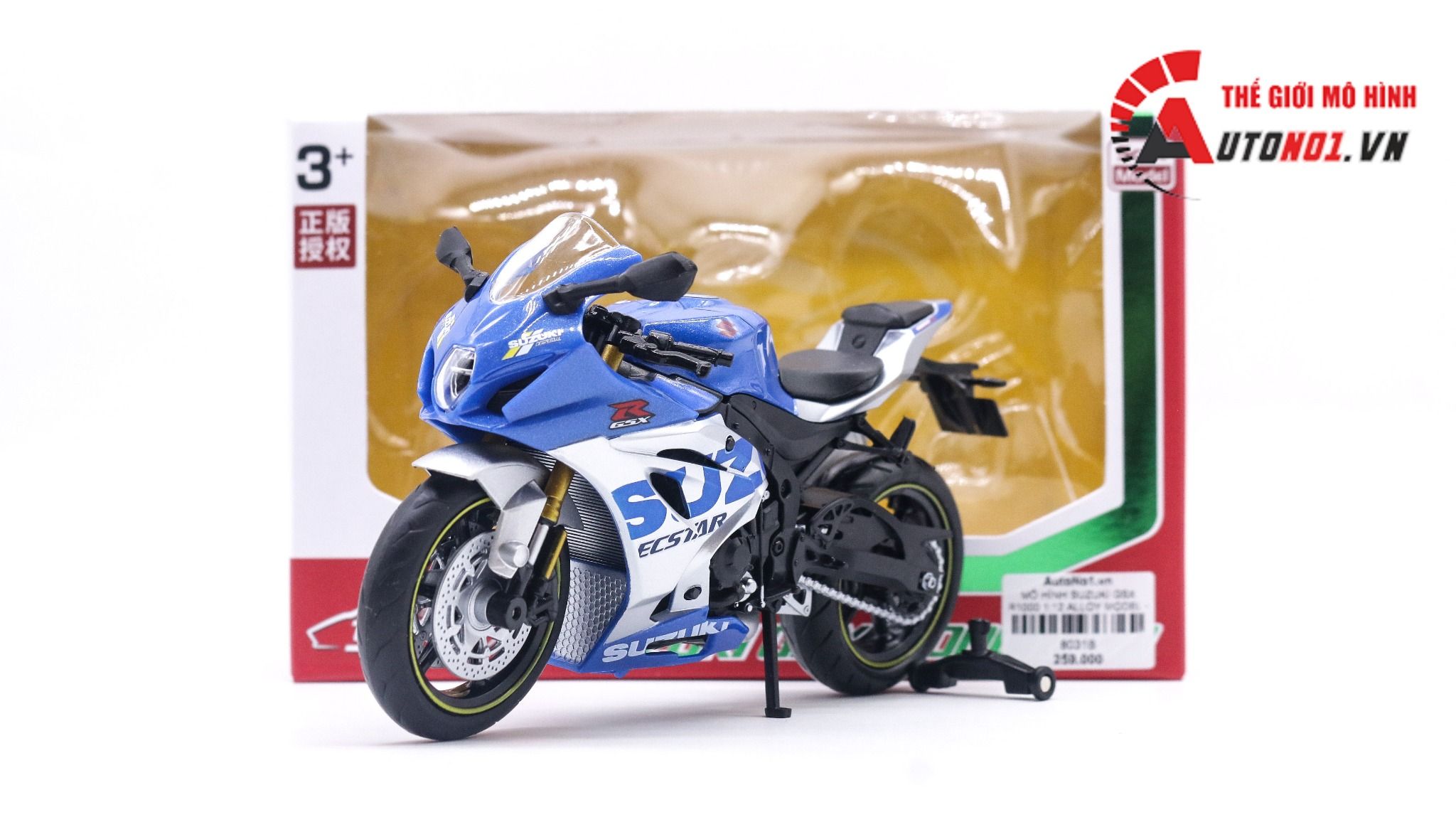  Mô hình xe Suzuki Gsx R1000 1:12 Alloy Model 8031 