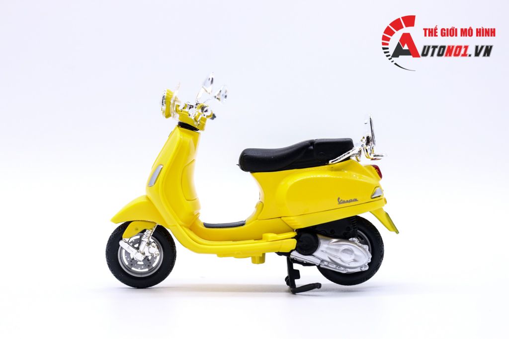 MÔ HÌNH XE VESPA LXV 2013 YELLOW 1:18 MAISTO 6840