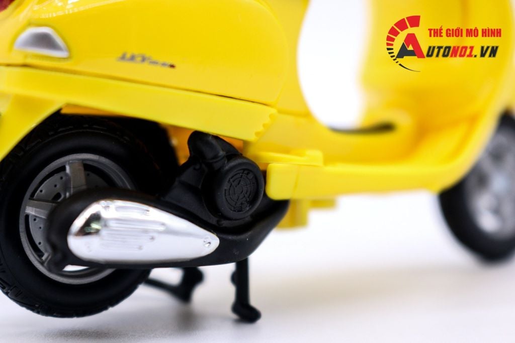 MÔ HÌNH XE VESPA LXV 2013 YELLOW 1:18 MAISTO 6840