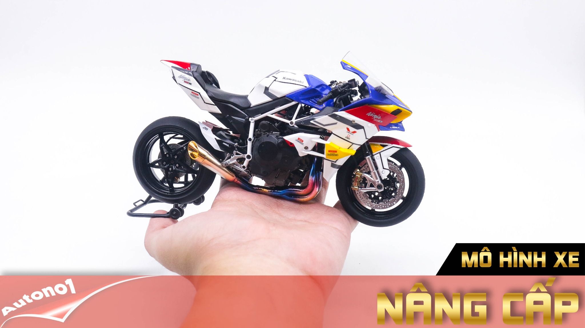  Mô hình xe cao cấp Kawasaki H2r Custom Gundam 1:12 Tamiya D097a 