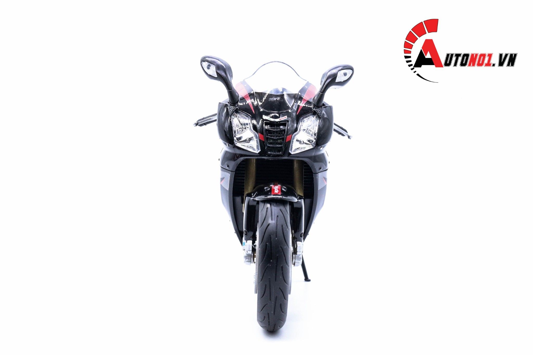  XE MÔ HÌNH MÔ TÔ APRILIA RSV 1000R FACTORY BLACK 1:10 WELLY 3708 