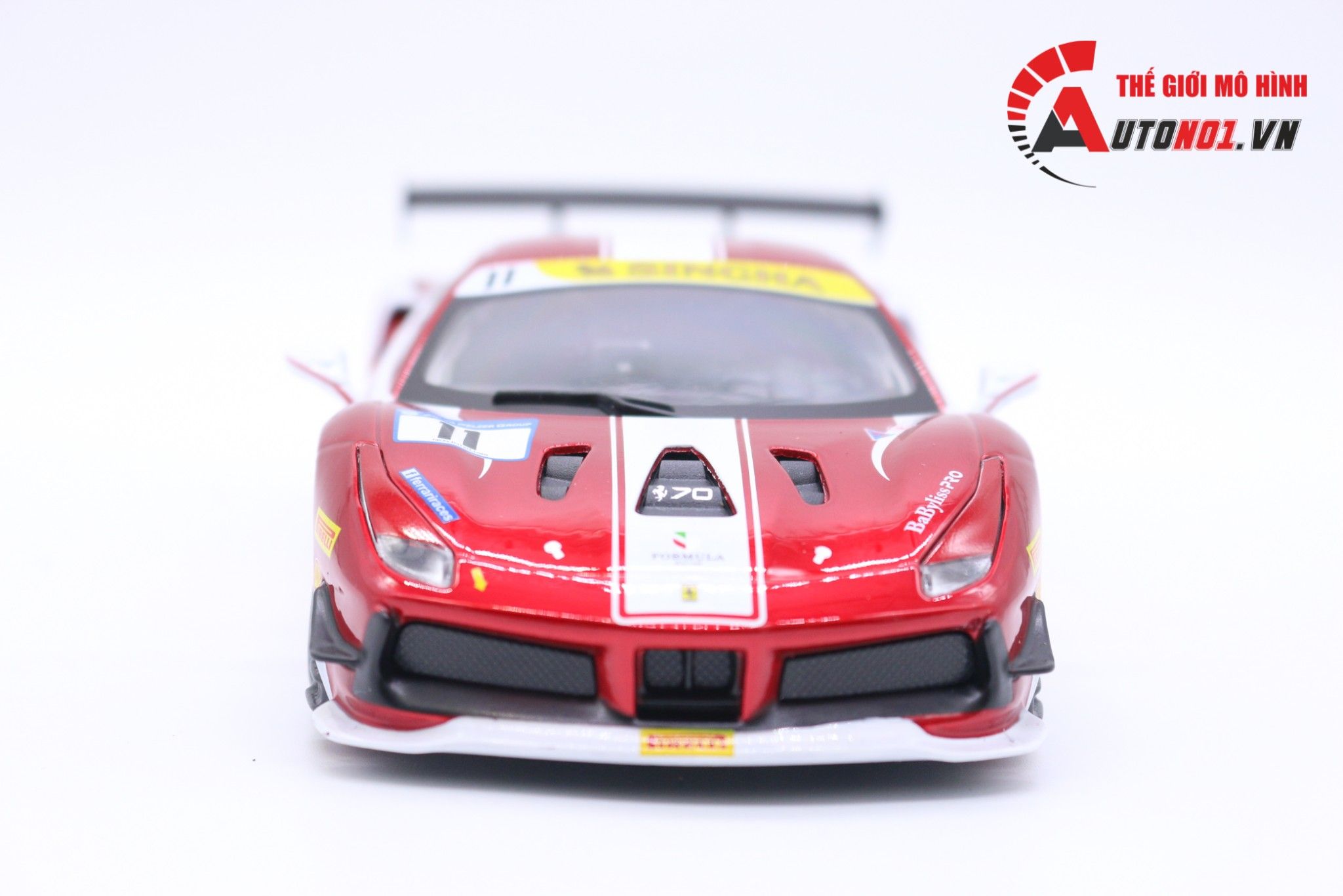  Mô hình xe Ferrari 488 Challenge 2017 red 1:24 Bburago 6843 