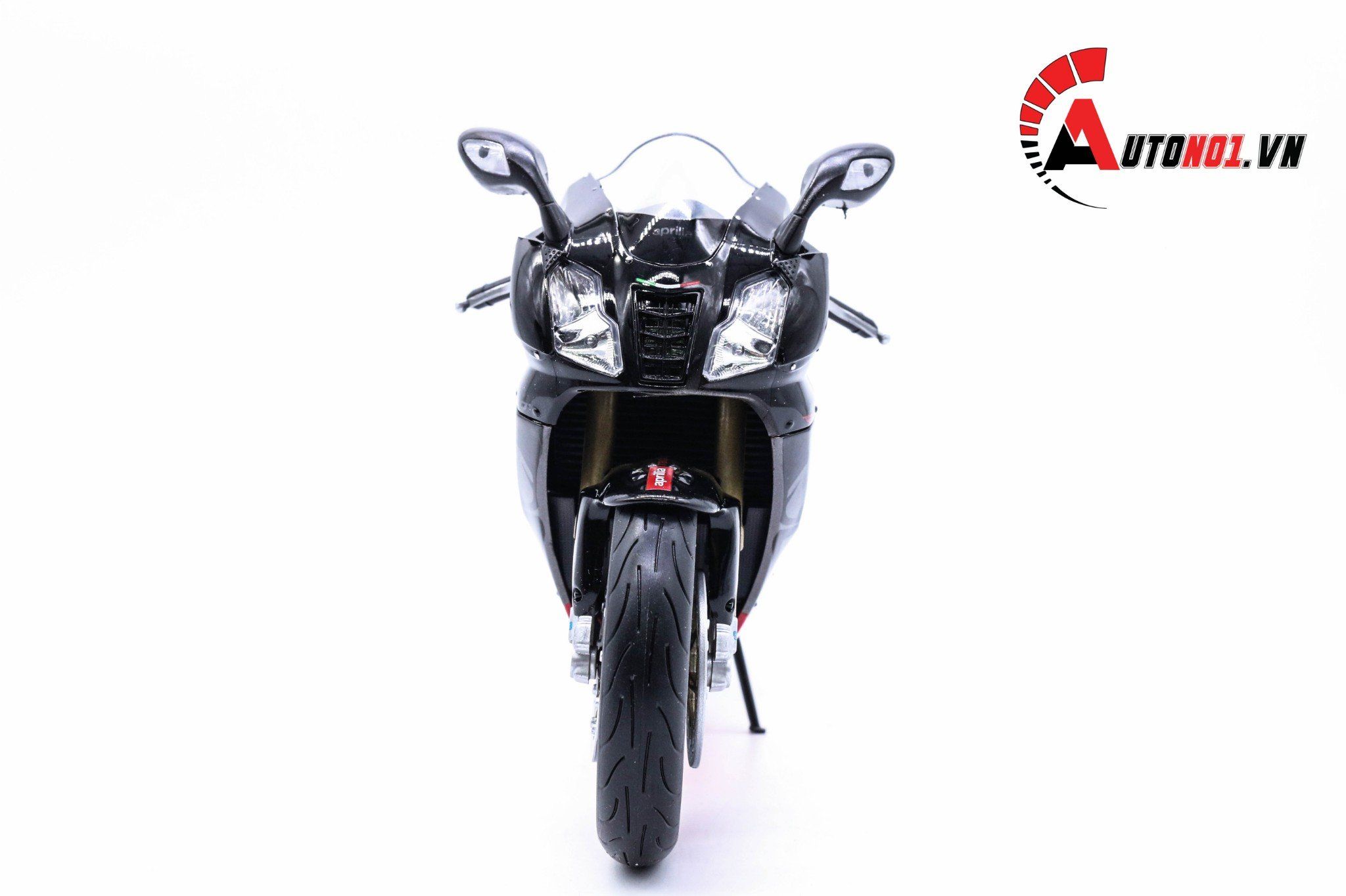  XE MÔ HÌNH MÔ TÔ APRILIA RSV 1000R BLACK 1:10 WELLY 3688 