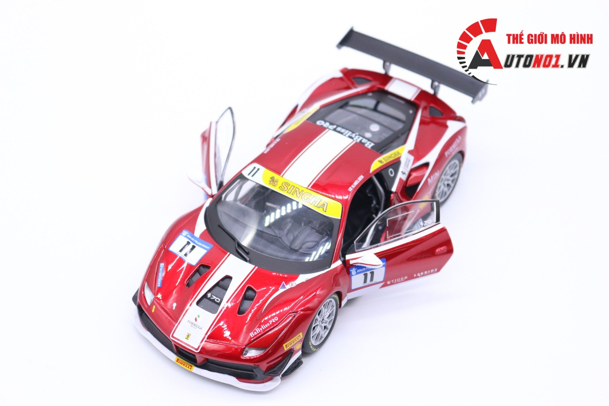  Mô hình xe Ferrari 488 Challenge 2017 red 1:24 Bburago 6843 