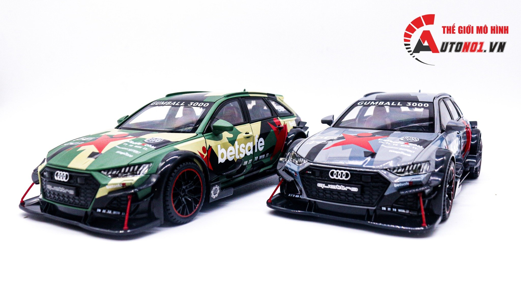  Mô hình xe đua Audi RS6 DTM 56 box camping full open tỉ lệ 1:24 Chezhi 1901-282 