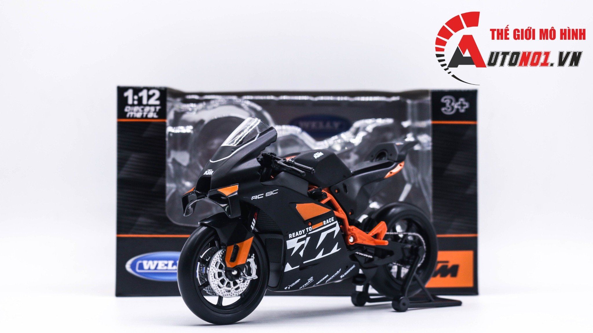  Mô hình xe KTM RC 8C tỉ lệ 1:12 Welly MT068 