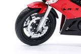  Mô hình xe mô tô Kawasaki Ninja 650R 2009 red tỉ lệ 1:10 Welly 1743 