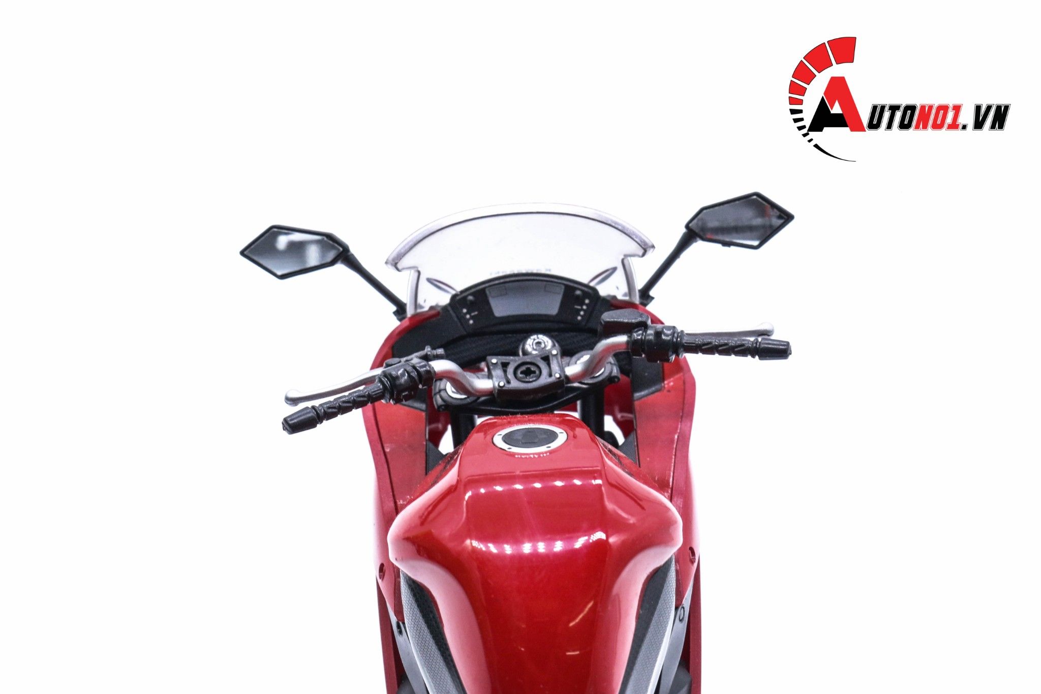  Mô hình xe mô tô Kawasaki Ninja 650R 2009 red tỉ lệ 1:10 Welly 1743 