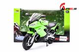  Mô hình xe mô tô Kawasaki Ninja 650R 2009 green tỉ lệ 1:10 Welly 1744 