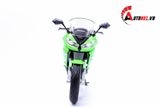  Mô hình xe mô tô Kawasaki Ninja 650R 2009 green tỉ lệ 1:10 Welly 1744 
