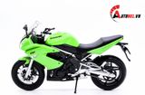  Mô hình xe mô tô Kawasaki Ninja 650R 2009 green tỉ lệ 1:10 Welly 1744 
