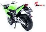  Mô hình xe mô tô Kawasaki Ninja 650R 2009 green tỉ lệ 1:10 Welly 1744 