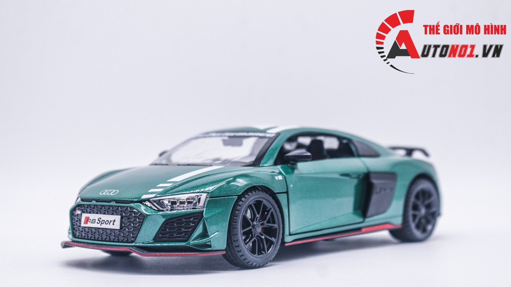  Mô hình xe Audi R8 V10 full open , đánh lái được tỉ lệ 1:24 Miniauto OT354 