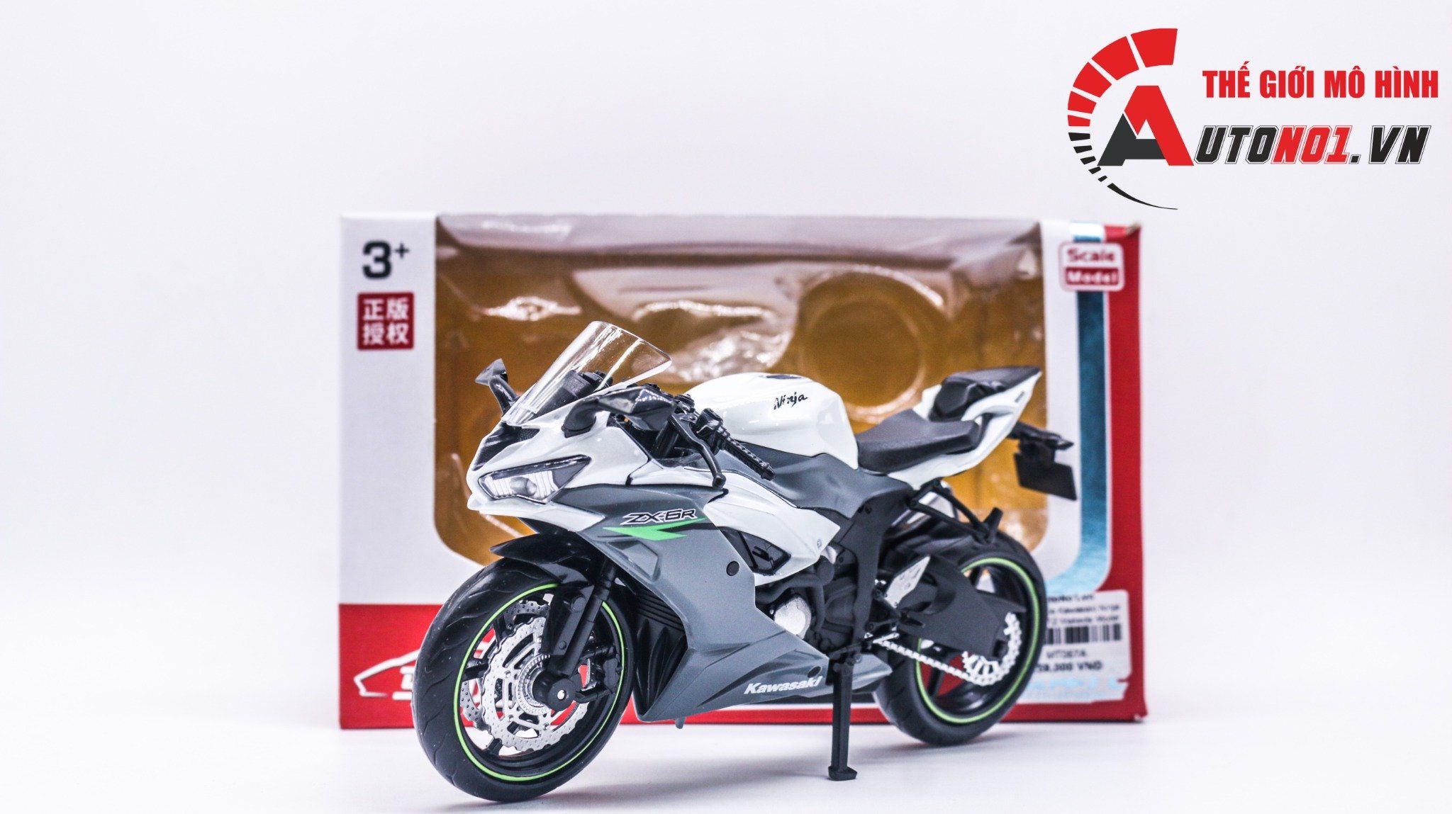  Mô hình xe Kawasaki Ninja ZX-6R 1:12 Makeda Model MT067 