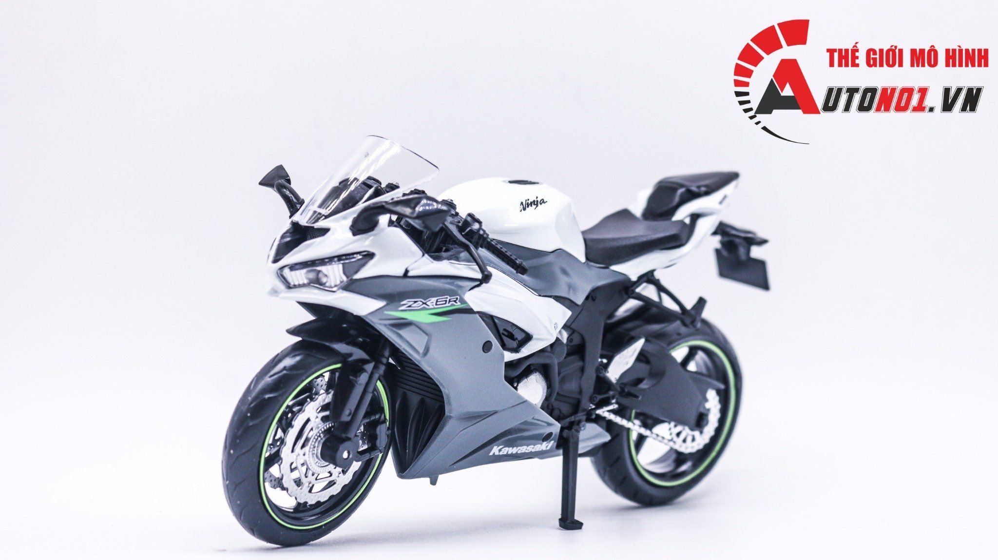  Mô hình xe Kawasaki Ninja ZX-6R 1:12 Makeda Model MT067 