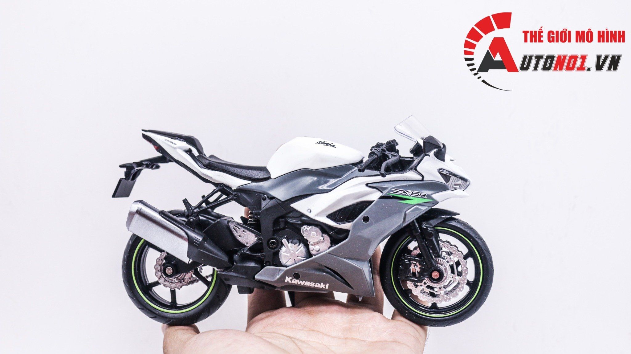  Mô hình xe Kawasaki Ninja ZX-6R 1:12 Makeda Model MT067 