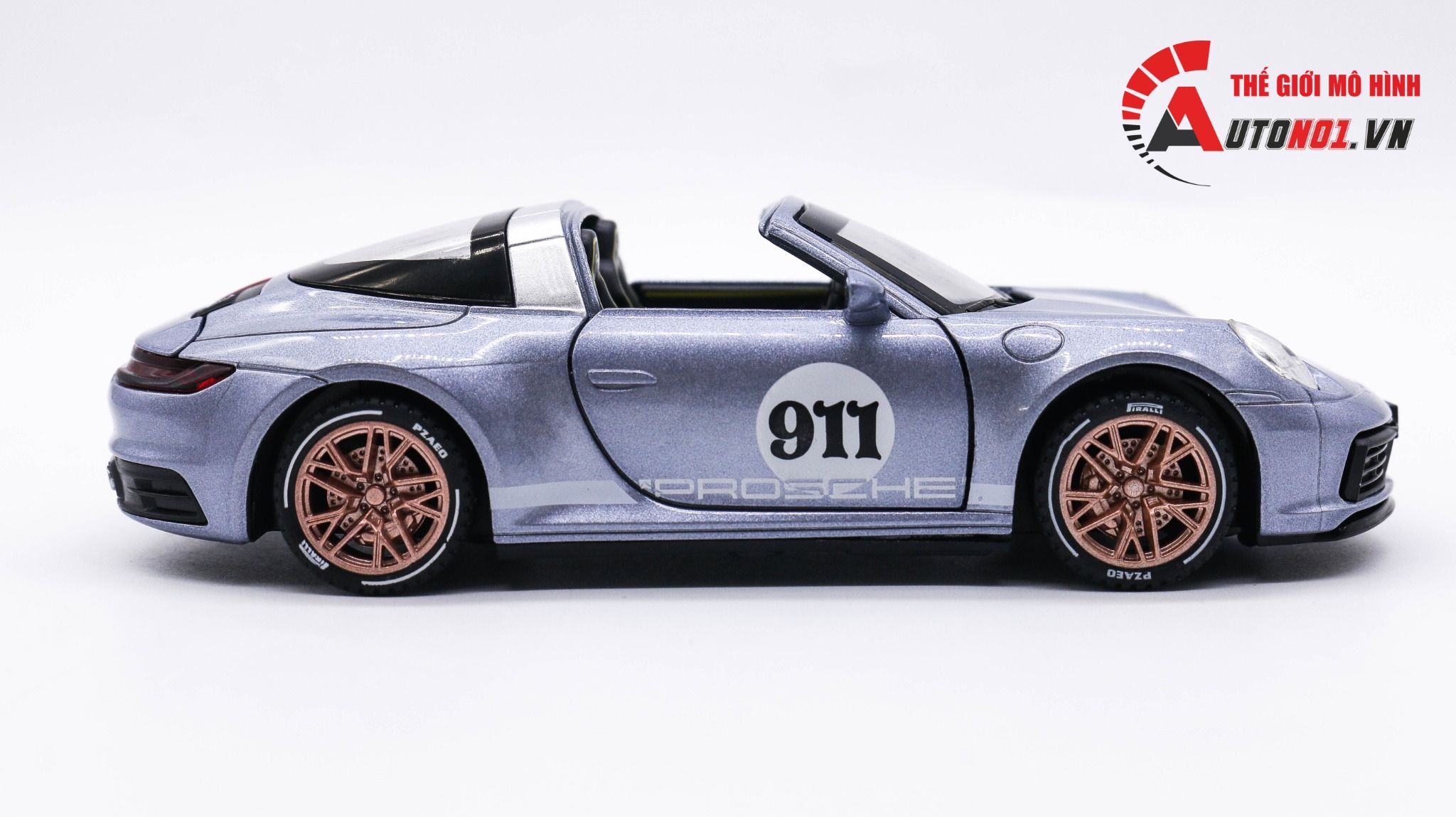  Mô hình xe Porsche 911 Targa 4s Gray 1:32 Newao OT427 