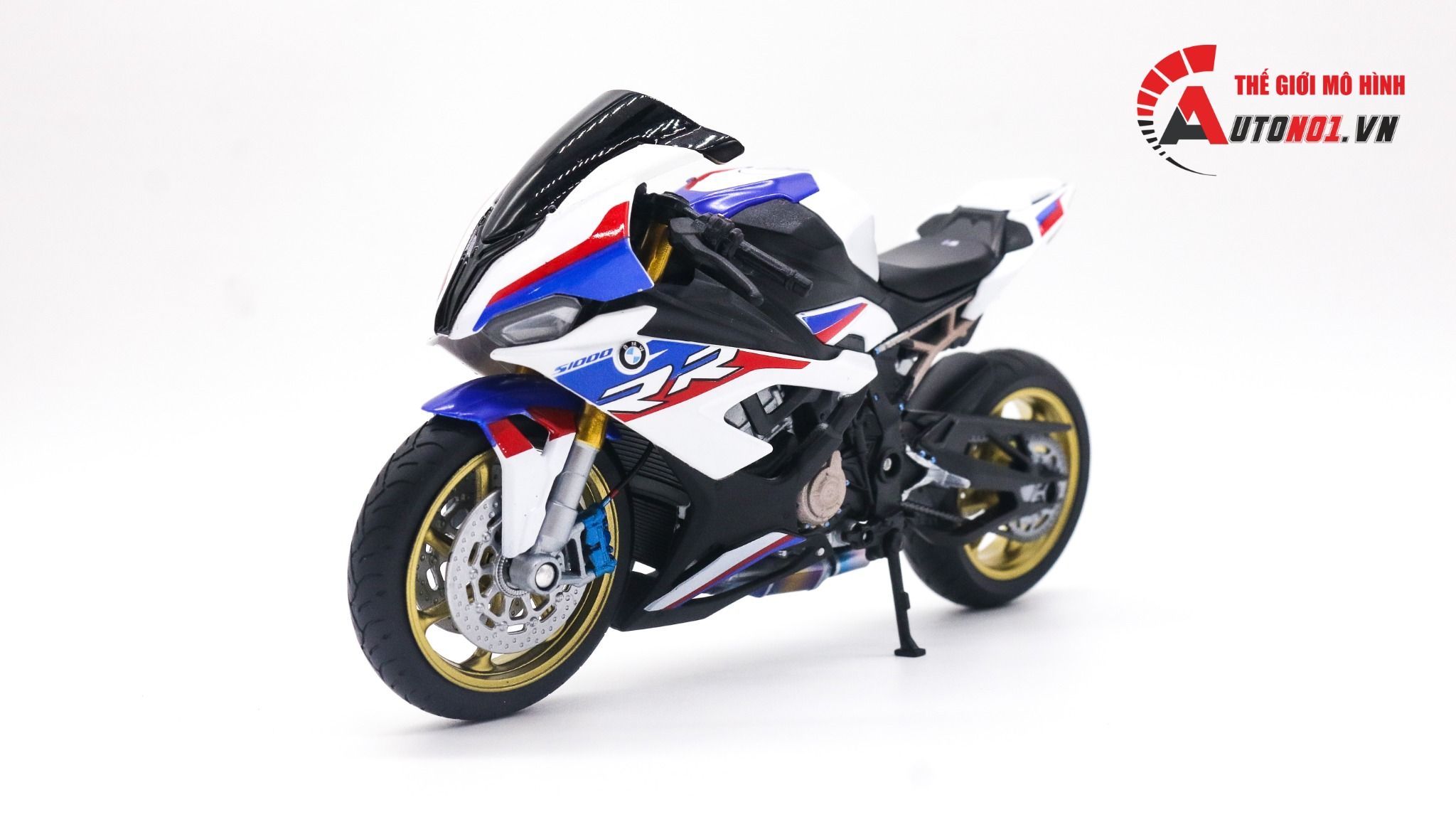  Mô hình xe độ Bmw S1000rr độ pô 1:12 Autono1 Welly D226D 