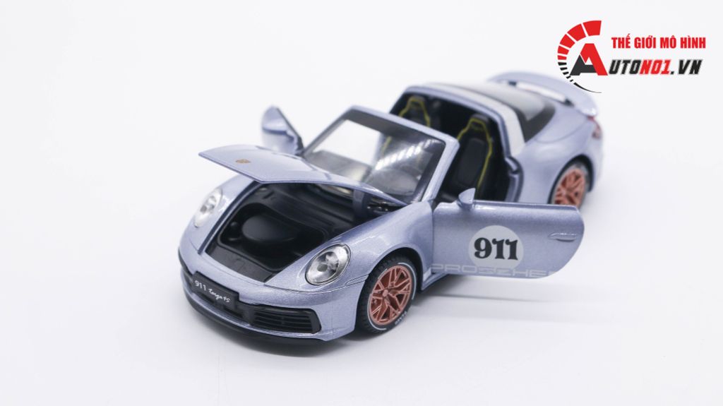 MÔ HÌNH XE PORSCHE 911 TARGA 4S GRAY 1:32 NEWAO 7890