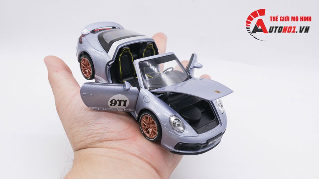 MÔ HÌNH XE PORSCHE 911 TARGA 4S GRAY 1:32 NEWAO 7890