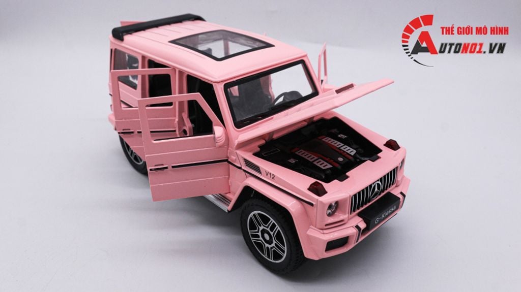 MÔ HÌNH XE MERCEDES G-KLESSA G63 V12 PINK 1:24 CHE ZHI 7888