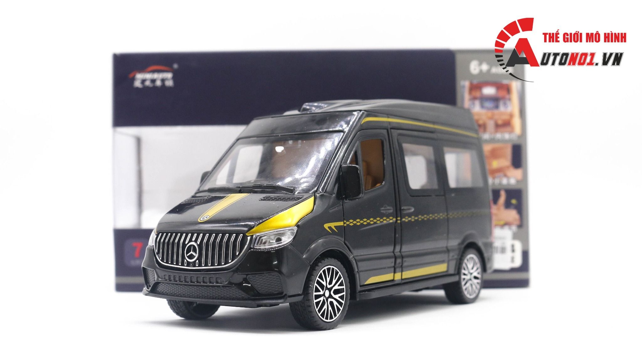  Mô hình xe Mercedes Benz Sprinter Mpv full open 1:24 Miniauto 8049 