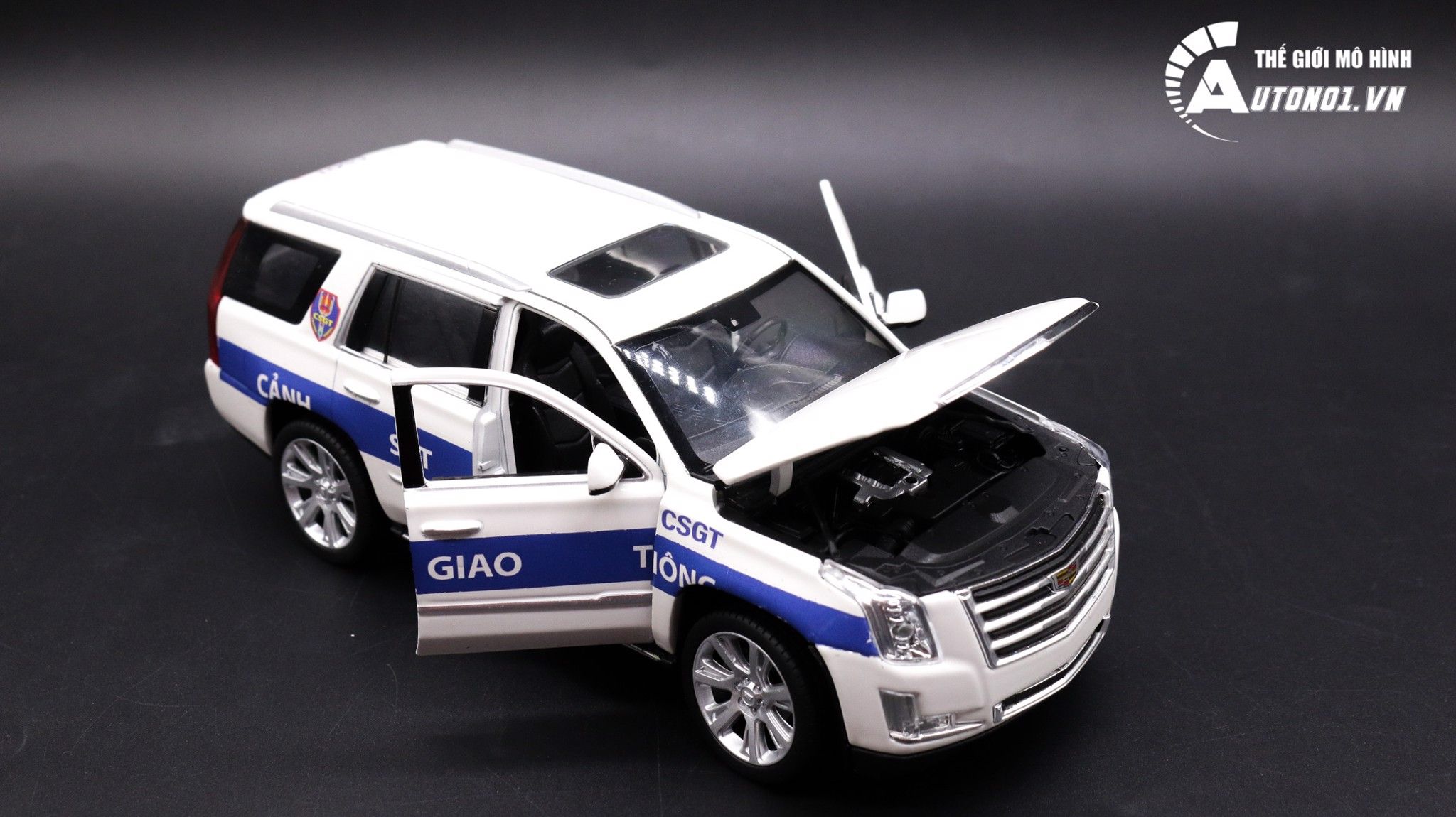  MÔ HÌNH XE CADILLAC ESCALADE ĐỘ CSGT AUTONO1 1:24 D001 