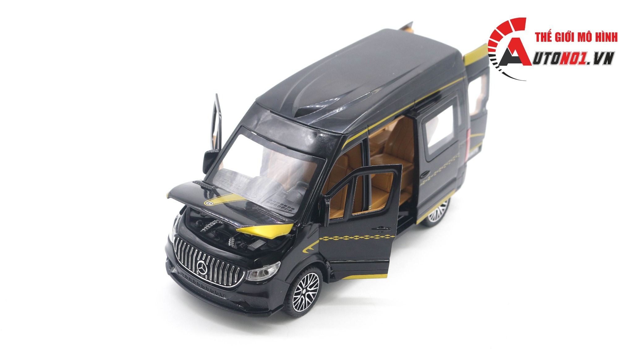  Mô hình xe Mercedes Benz Sprinter Mpv full open 1:24 Miniauto 8049 