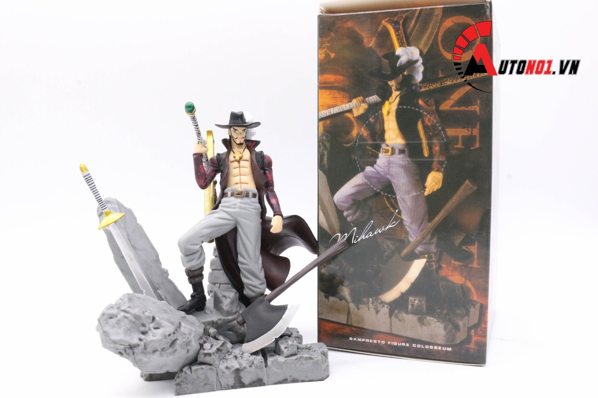  MÔ HÌNH NHÂN VẬT ONEPIECE MIHAWK MẮT DIỀU HÂU 15CM 5525 