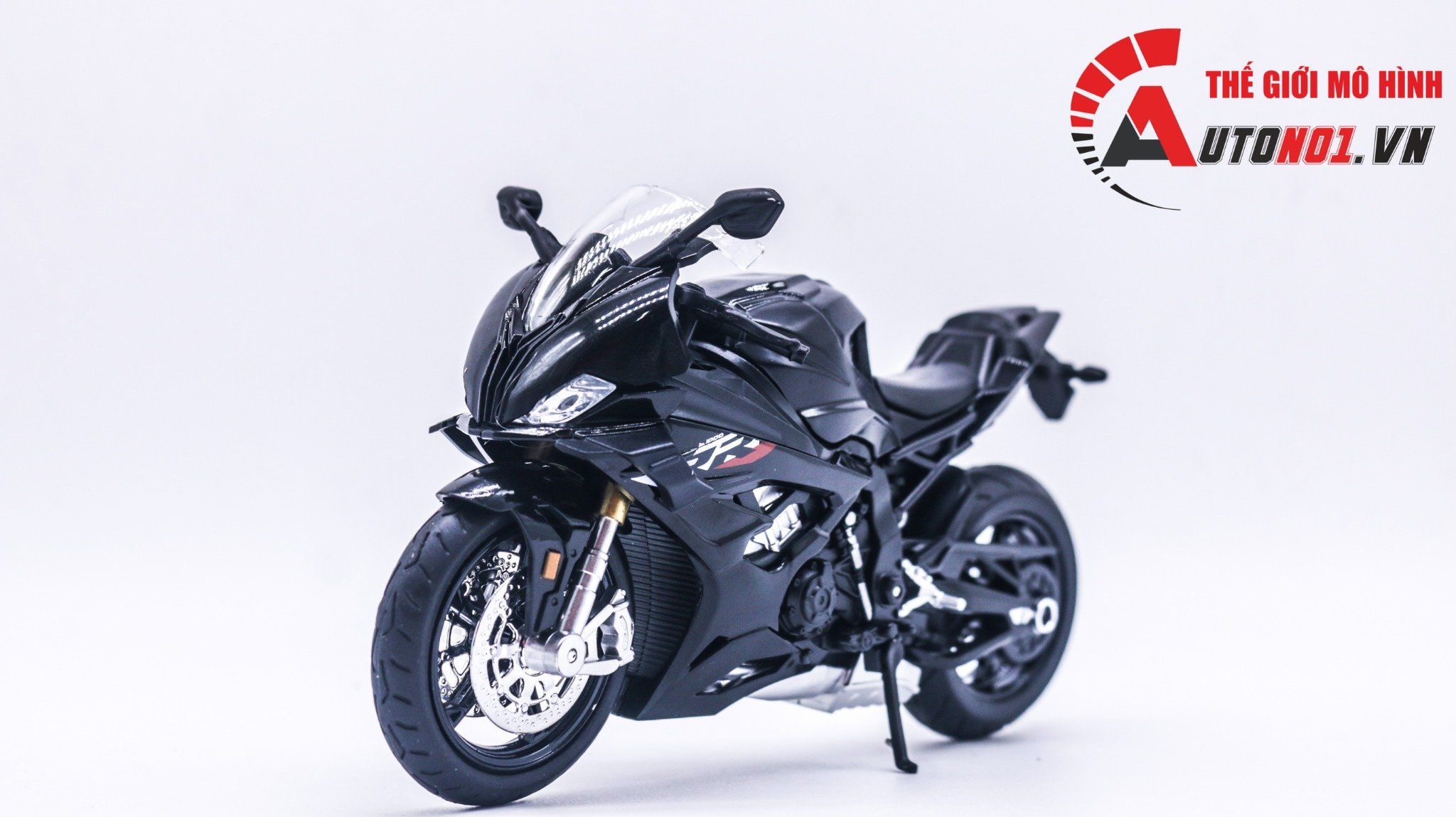  Mô hình xe BMW S1000RR 2024 có cánh gió tỉ lệ 1:12 Huayi Alloy MT070 